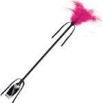 Secretplay 100% Fetish-Peitsche Schwarz und Fuchsia mit Penis-Poliuretan · Sextoys