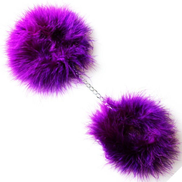 Secretplay 100% Fetish-Handschellen mit Marabou Lila · Sextoys (Bild 2)