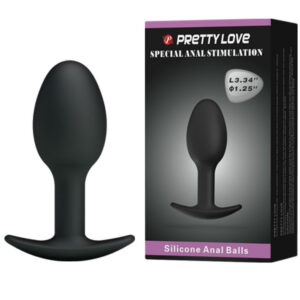 Pretty Love-Analplug aus Silikon 6.5 cm Schwarz