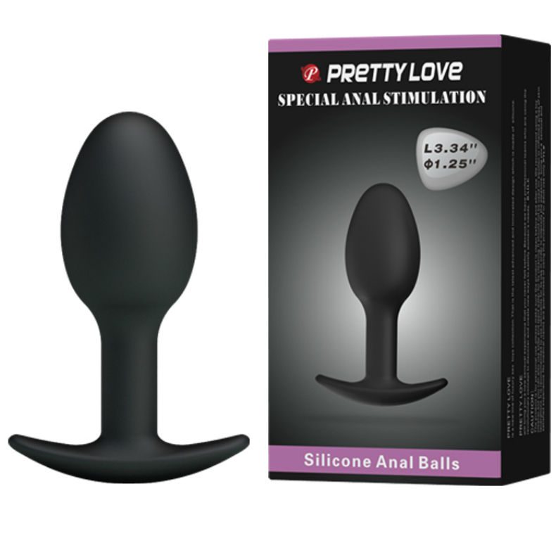 Pretty Love-Analplug aus Silikon 6.5 cm Schwarz