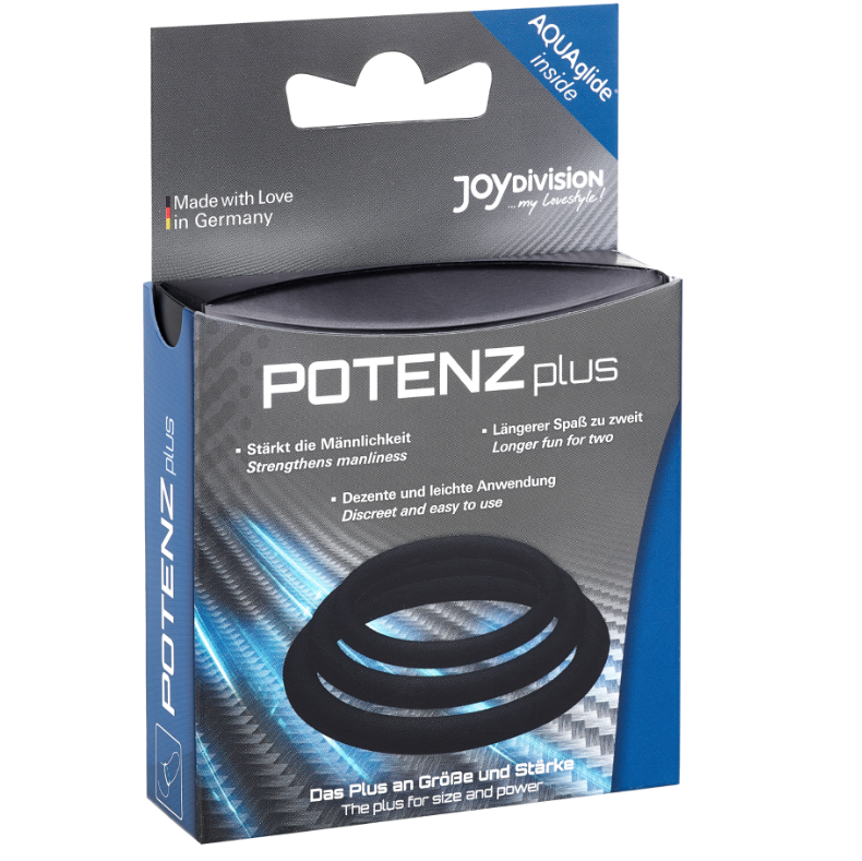 Joydivision Potenzduo-Mehr 3 Set Neri Ringe – S, M, L-Silikon · Sextoys (Bild 3)