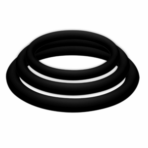 Joydivision Potenzduo-Plus 3er-Set Penisringe Schwarz - S, M, L-Silikon
