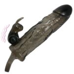 Baile For Him-Brave Man Penishülle mit Kaninchen Schwarz 16.5 Cm · Vibratoren