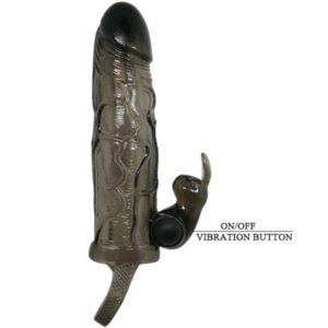 Baile For Him-Brave Man Penishülle mit Kaninchen Schwarz 16.5 Cm · Vibratoren (Bild 5)