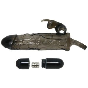 Baile For Him-Brave Man Penishülle mit Kaninchen Schwarz 16.5 Cm · Vibratoren (Bild 4)