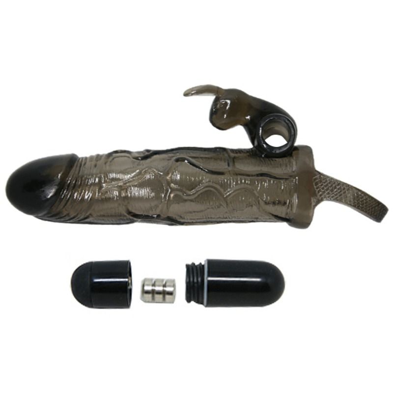 Baile For Him-Brave Man Penishülle mit Kaninchen Schwarz 16.5 Cm · Vibratoren (Bild 4)