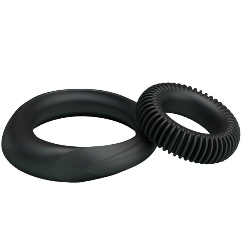Baile For Him-Kit 2 Ringe aus Silikon Ring Manhood · Sextoys (Bild 3)