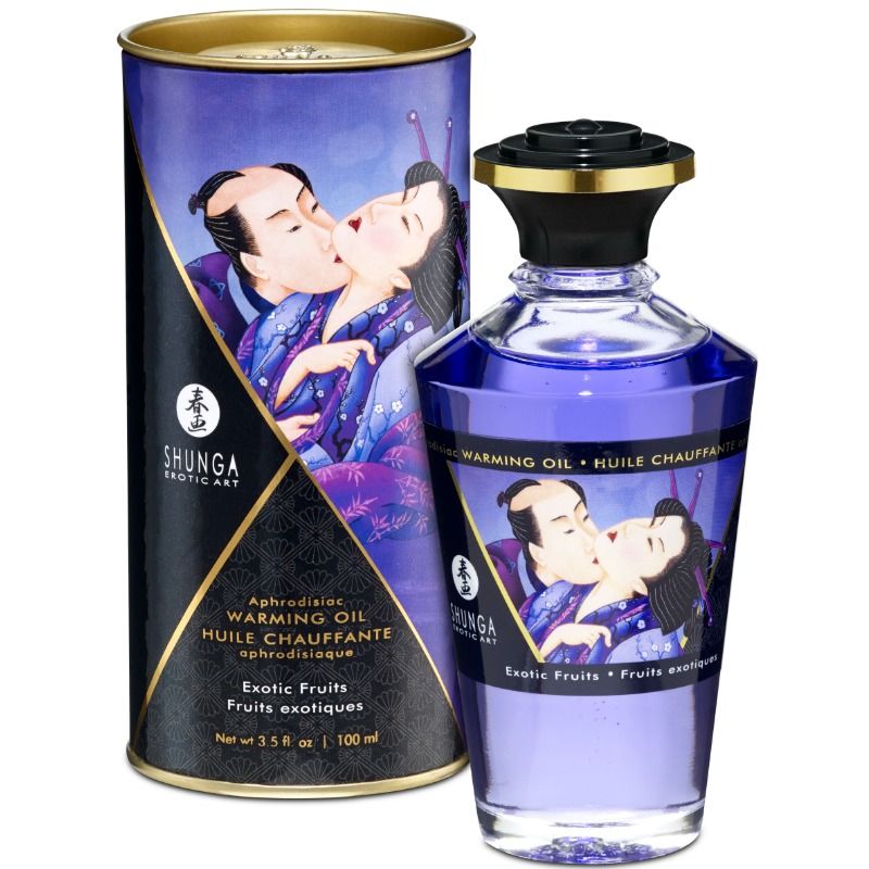 Shunga Oils-Massageöl mit heißem Effekt Aroma Exotische Früchte