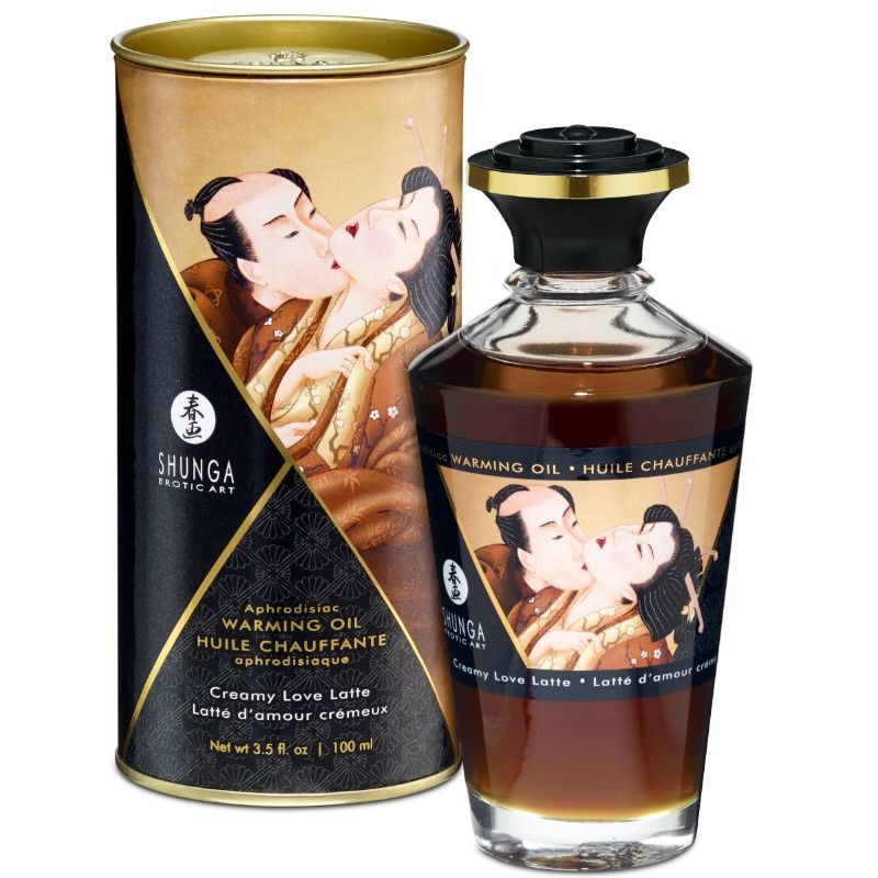 Shunga Oils-Massageöl mit Kaffeearoma, Wärmeeffekt
