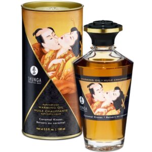 Shunga Oils-Massageöl mit Wärmeeffekt Karamellaroma 100 ml