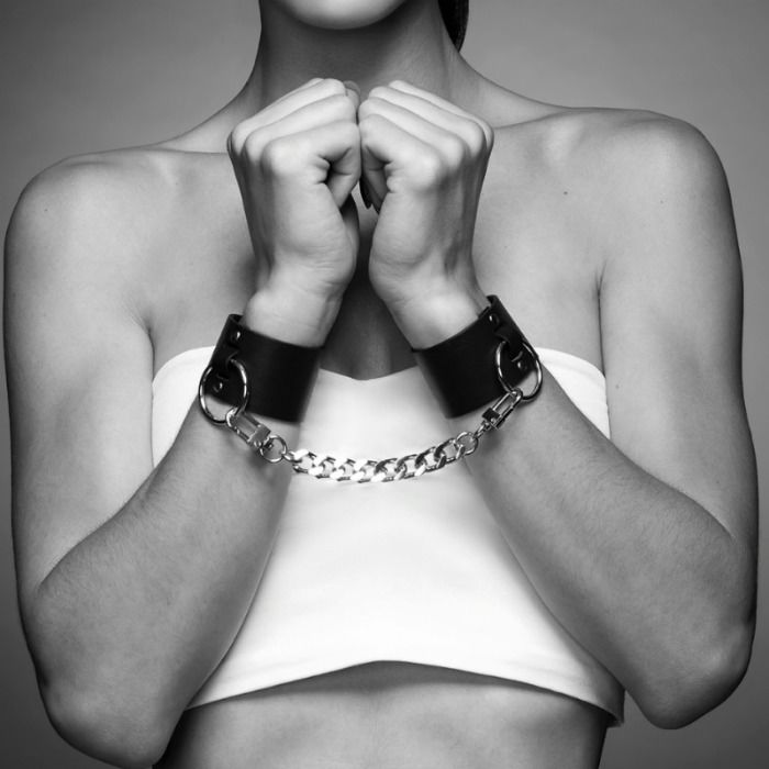 Bijoux Maze-Wide Cuffs Schwarz-Ökologische Haut · Erotische Dessous (Bild 2)