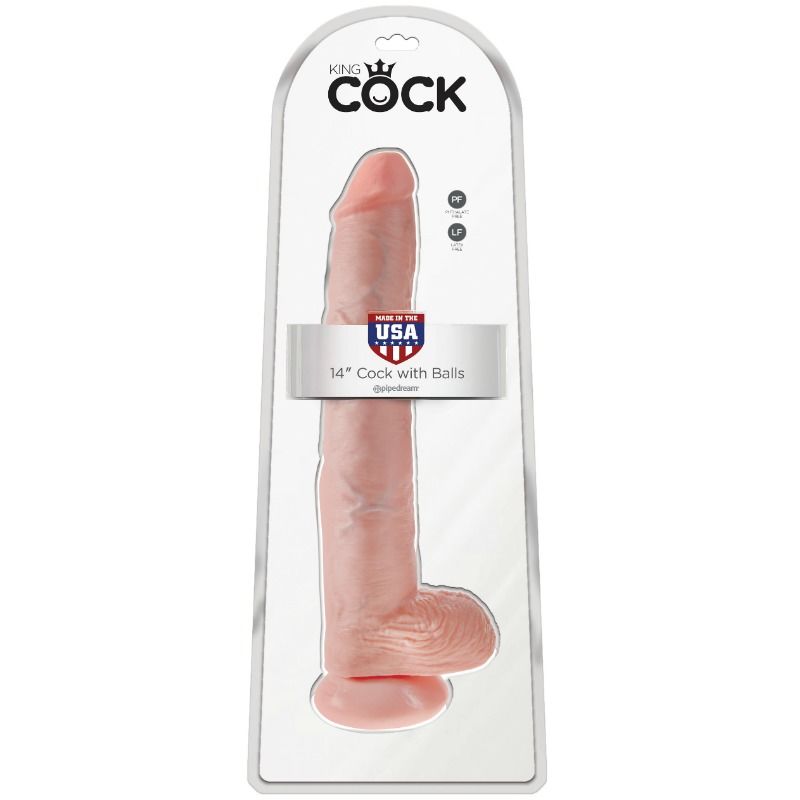 King Cock-Dildo mit Hoden 35.6 Cm Flesh-Saugnapf · Strap-on & Harness (Bild 2)