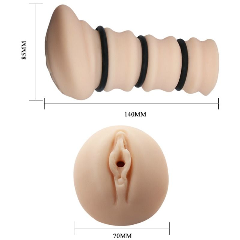 Crazy Bull-Masturbator mit Vagina Model 2-Silikon Ringen · Masturbatoren (Bild 4)