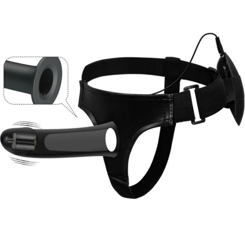 Harness Collection-Vito Strap on mit Dildo Nackt und Vibration 17.3 Cm · Sextoys