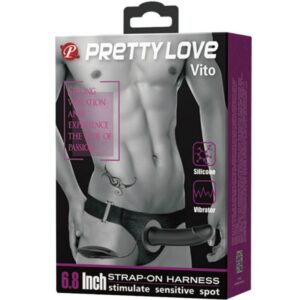 Harness Collection-Vito Strap on mit Dildo Nackt und Vibration 17.3 Cm · Sextoys (Bild 6)