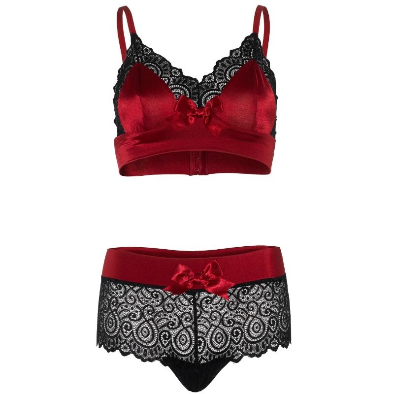 Leg Avenue-Zweiteiliges Rot- und Schwarz-Set · Spicy Dessous & Bodystockings (Bild 2)