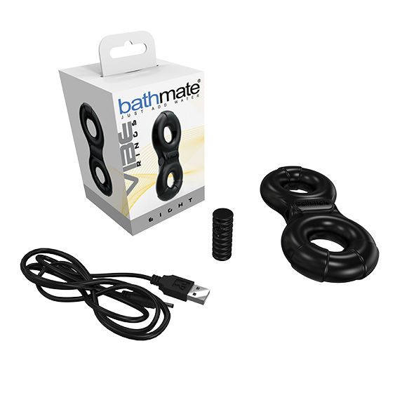 Bathmate-Vibrationsring Eight-3 Geschwindigkeiten, Wiederaufladbar, USB, leise · Sextoys (Bild 2)