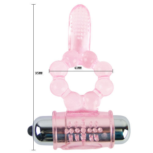 Baile For Him-10 Rhythmen Silikonring mit Rosa Vibration · Vibratoren (Bild 10)
