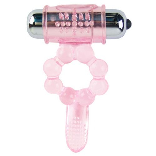 Baile For Him-10 Rhythmen Silikonring mit Rosa Vibration · Vibratoren (Bild 2)