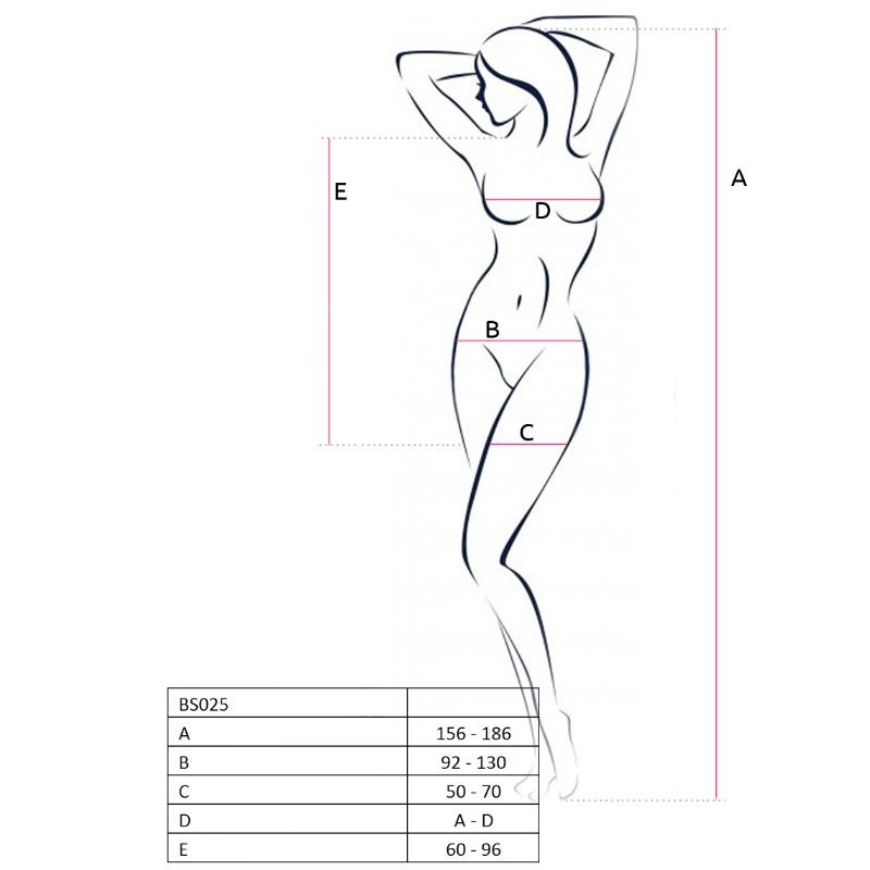 Passion-BS025 Bodystocking Anzug im Stil mit langen Ärmeln · Spicy Dessous & Bodystockings (Bild 4)