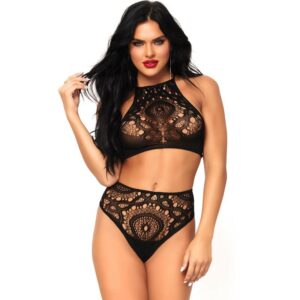 Leg Avenue-Set 2 Stk. Top Halser und Slip mit Alta-Leben · Sexy Damen-Dessous