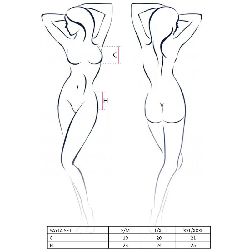 Passion-Set Sayla Top, Tanga und Portjartier · Spicy Dessous & Bodystockings (Bild 2)
