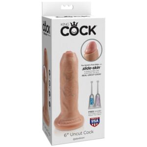 King Cock-Dildo Realistic Uncut Flesh 15 Cm-Saugnapf · Strap-on & Harness (Bild 3)