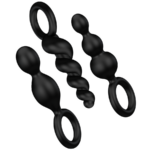 Satisfyer Plugs-Set 3 Analplug Schwarz-Silikon · Sextoys