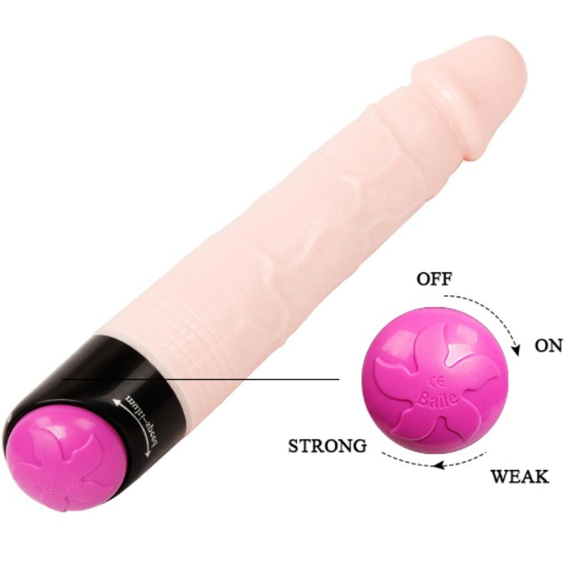 Baile-Vibrator Dildo Bunt mit Vibration und Drehung 24 Cm-PVC · Vibratoren (Bild 4)