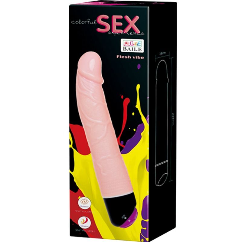 Baile-Vibrator Dildo Bunt mit Vibration und Drehung 24 Cm-PVC · Vibratoren (Bild 8)