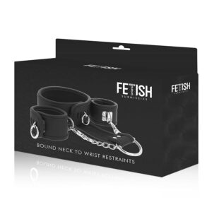 Fetish Submissive Bondage-Halskette und Handschellen aus veganem Leder · Sextoys (Bild 7)