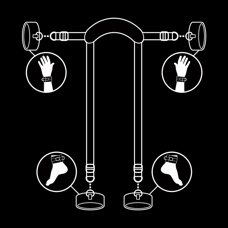 Fetish Submissive Bondage-Master Position mit 4 Handschellen Impottite · Sextoys (Bild 6)