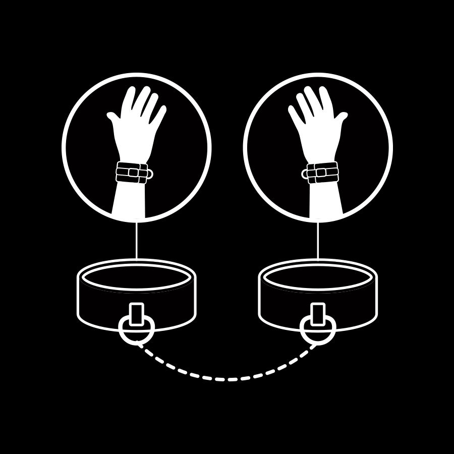 Fetish Submissive Bondage-Handschellen in der Vegana Haut mit Beschichtung · Sextoys (Bild 5)