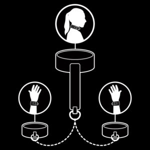 Fetish Submissive Bondage-Halskette und Handschellen aus veganem Leder · Sextoys (Bild 4)