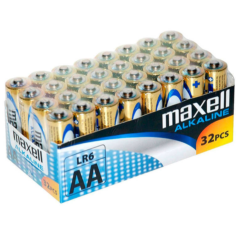 Maxell-Batterie alkalische Aa LR6 Pack*32 Uds · Sextoys