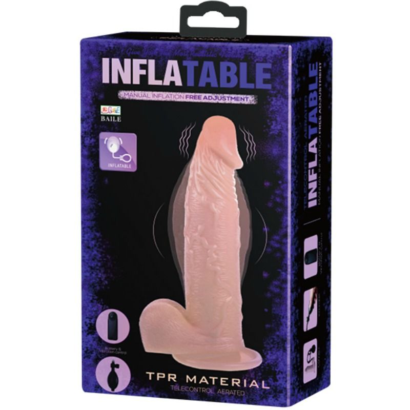 Baile-Dildo realistisch aufblasbar vibrierend-TPR, Fernbedienung, Saugnapf · Vibratoren (Bild 4)