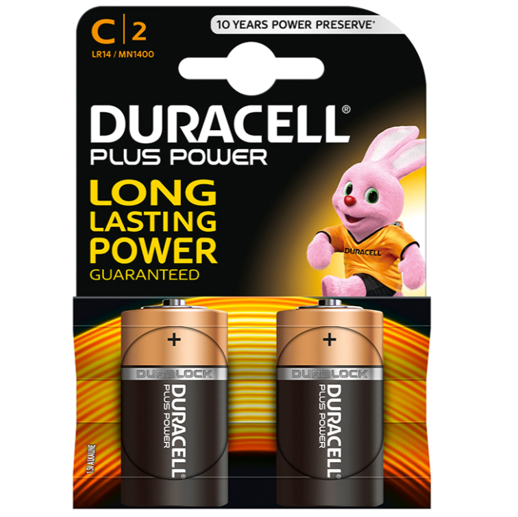 Duracell-Plus Power Batterie C LR14, 2 Stk.