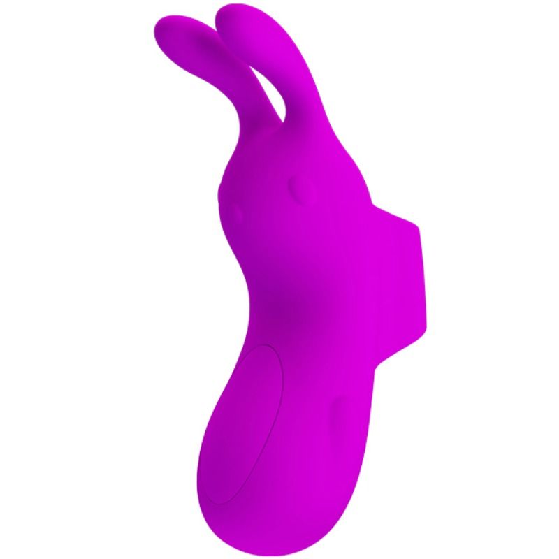Fun Toys-Smarter wiederaufladbarer Fingervibrator mit Häschen-Silikon, 7