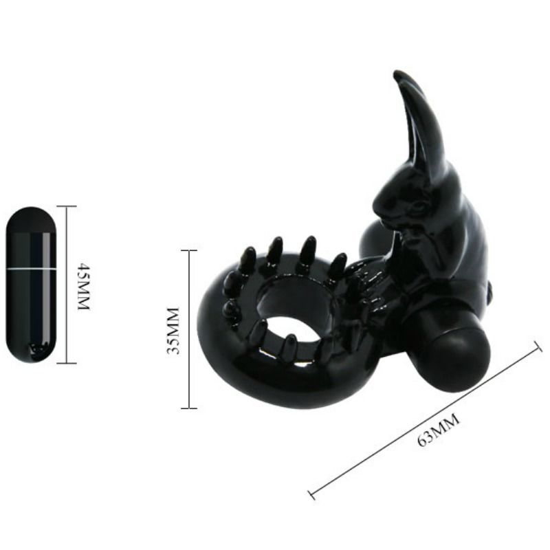 Baile For Him-Vibrierender Ring mit Kaninchen zur Stimulation · Vibratoren (Bild 5)