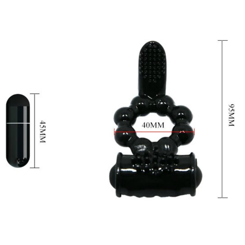 Baile For Him-Sweet Ring mit Doppel Stimulator-Silikon · Sextoys (Bild 8)