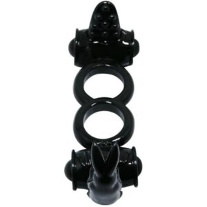 Baile For Him-Sweet Ring Vibrationsring Doppel mit Zwei Kaninchen-TPR · Vibratoren (Bild 2)