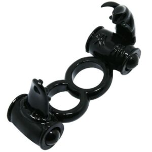 Baile For Him-Sweet Ring Vibrationsring Doppel mit Zwei Kaninchen-TPR · Vibratoren (Bild 4)