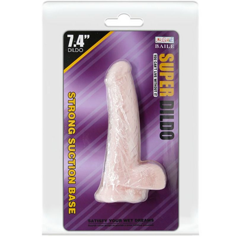 Baile Dildos-Super Realistic Natural Dildo 18.8 cm-TPR, Saugnapf · Strap-on & Harness (Bild 5)