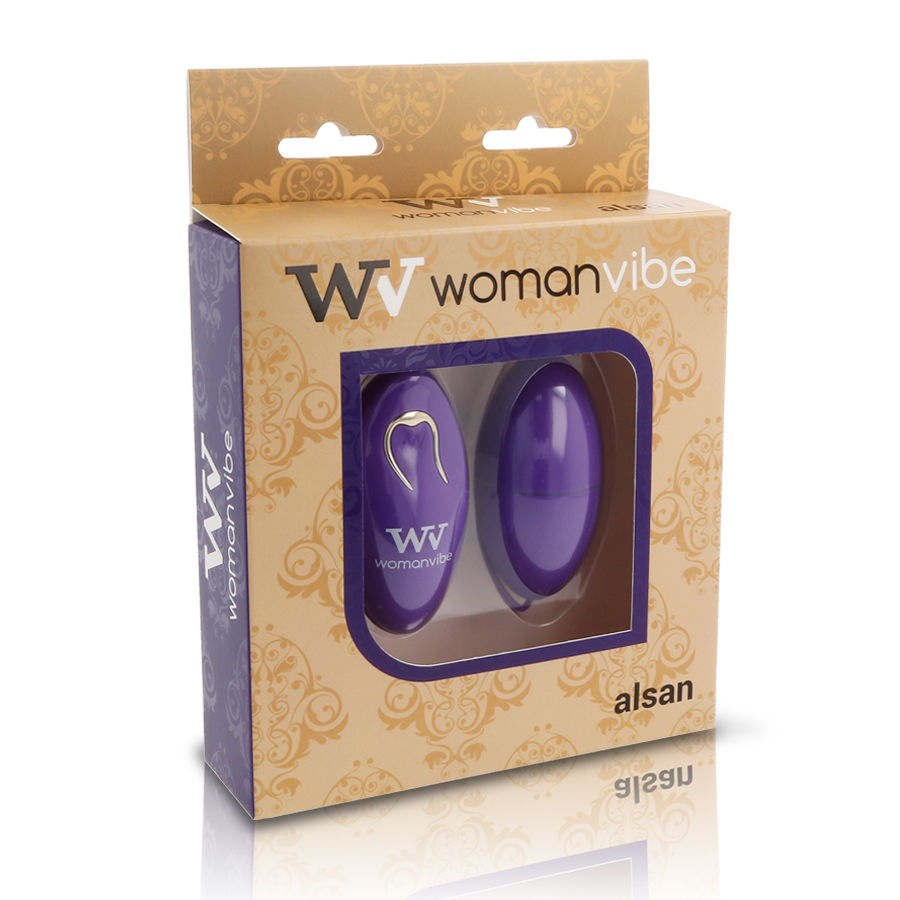 Womanvibe-Alsan Ei aus Silikon mit Fernbedienung Lila-12 Geschwindigkeiten · Vibratoren (Bild 2)