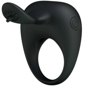 For Him-Vibro-Penisring mit Zunge-Silikon, leise