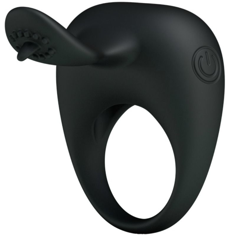 For Him-Vibro-Penisring mit Zunge-Silikon, leise