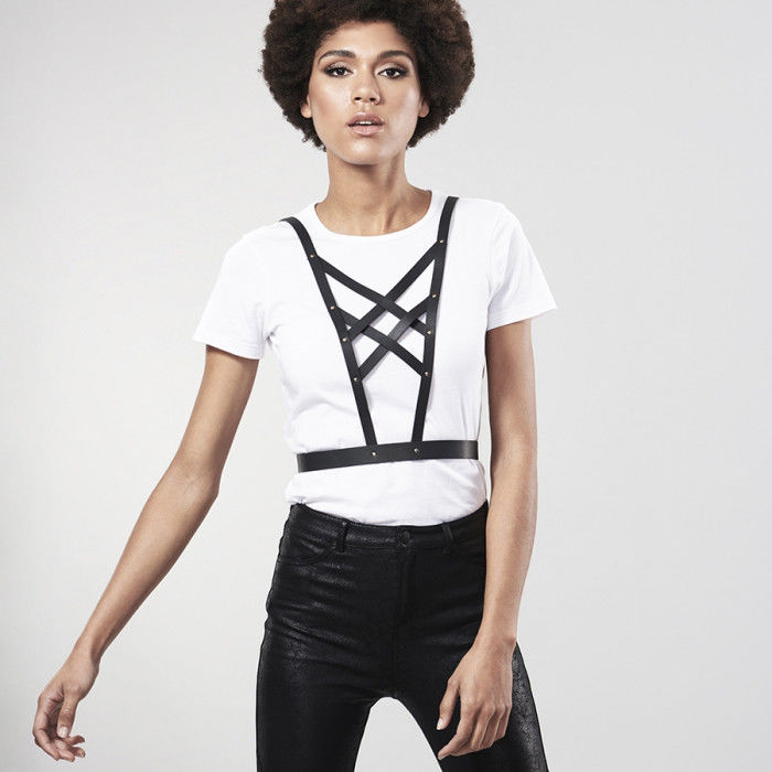 Bijoux Maze-Indiscrets Maze Harness mit Kreuzzug und Ausschnitt · Strap-on & Harness (Bild 3)