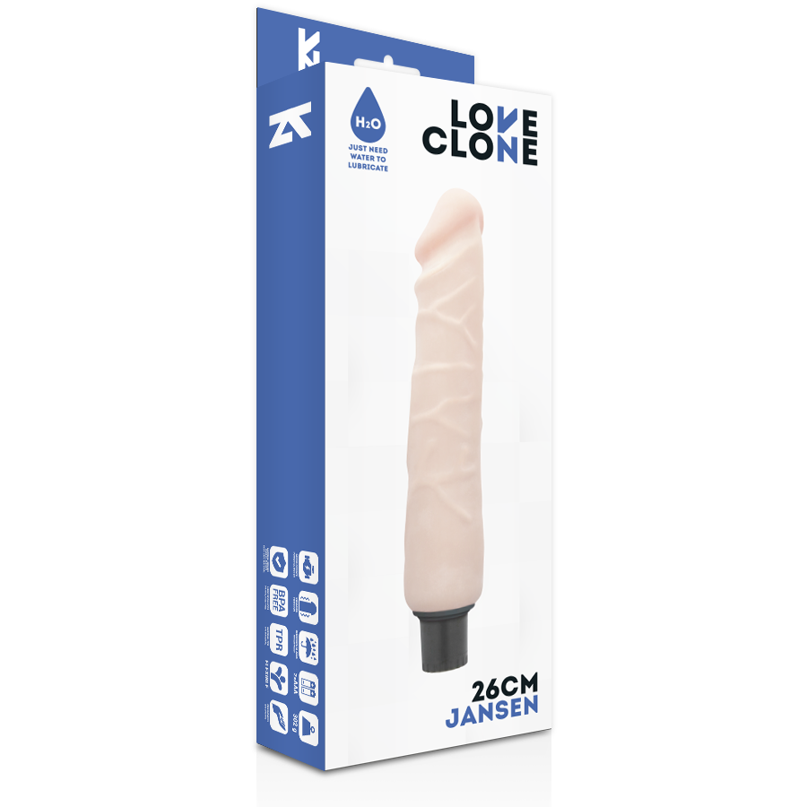 Loveclone-Jansen Vibrator mit Selbstschmierung 26 Cm – Ø 4.2 Cm-TPR · Vibratoren (Bild 4)