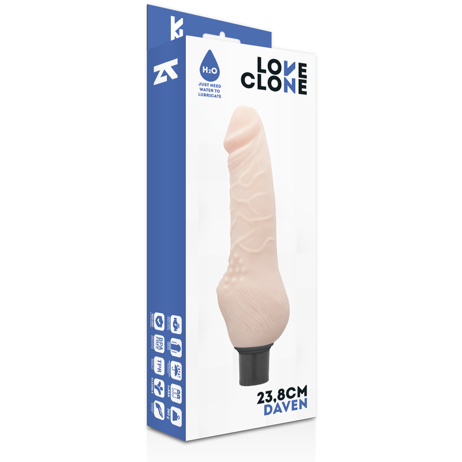 Loveclone-Daven Realistische Selbstschmierung 23.8 Cm -o- 3.8 Cm-TPR · Vibratoren (Bild 2)