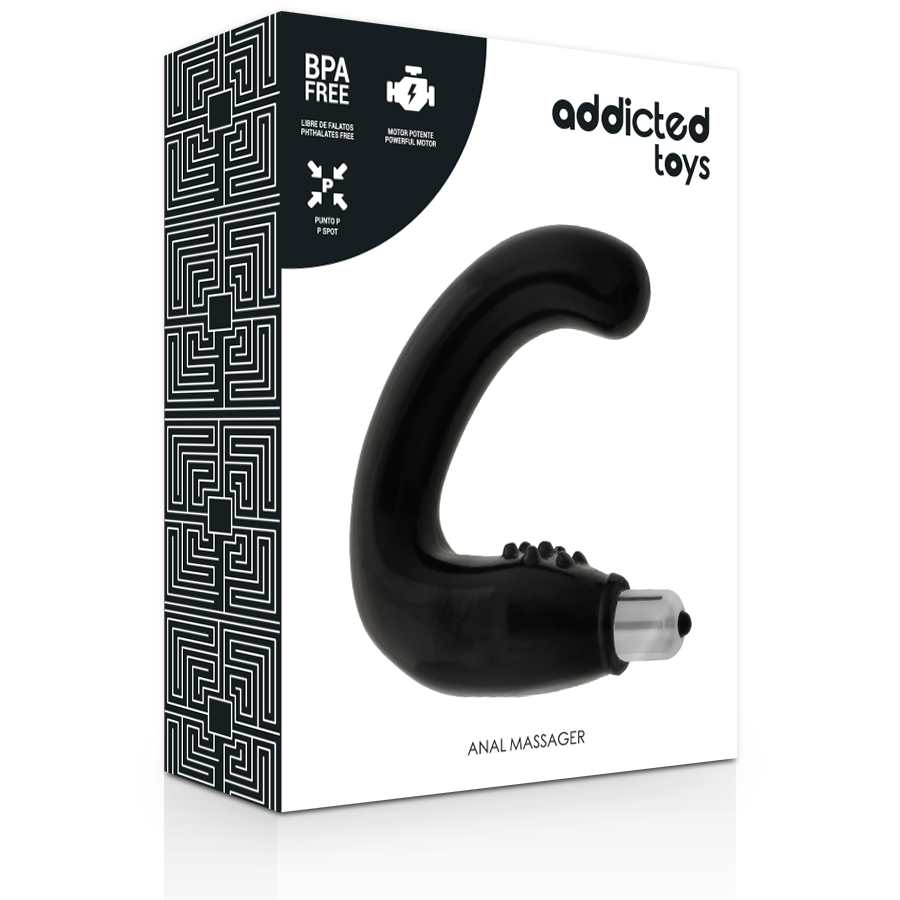 Addicted Toys-Stimulator anal für Schwarz-TPR Prostata · Sextoys (Bild 2)